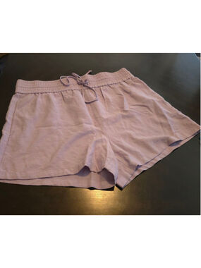 Women's Lilac Lavender Lined Open Edit Athletic Shorts Plus Size 1X Casual